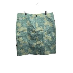 Eddie Bauer Cargo Skirt Womens 16 Green Floral New Outdoors Sports Resort Beach